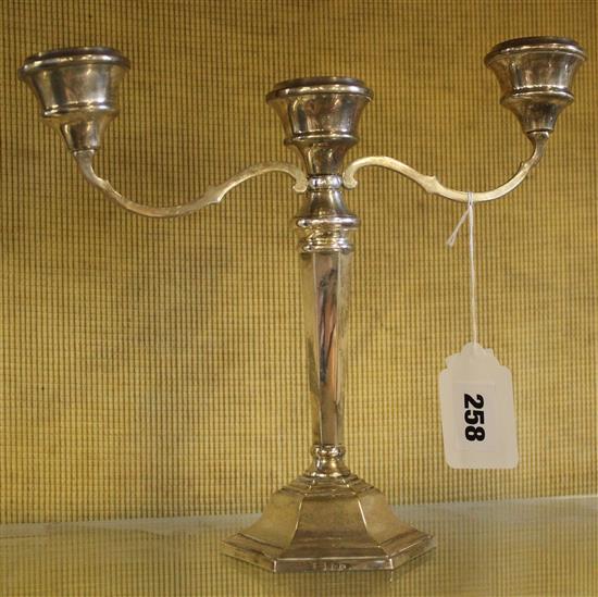 Silver candleabrum